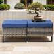 Option Grey Wicker / Blue Cusion