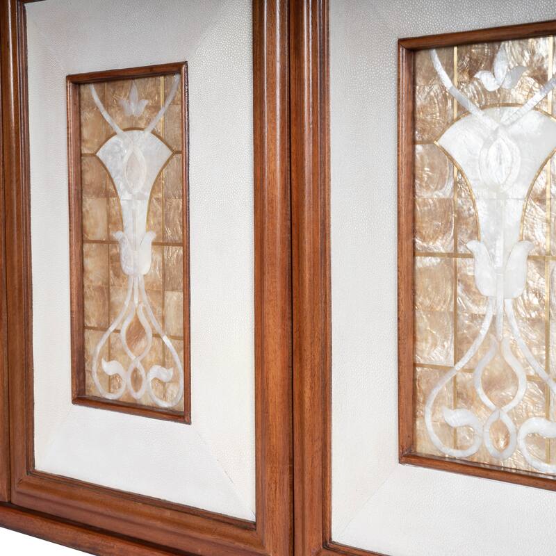 Shelly Leather & Capiz Shell Inlay Sideboard