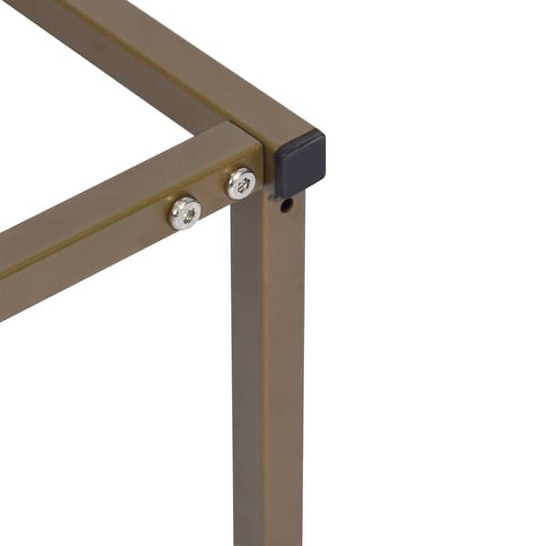 TV Metal Gold Frame TV Stand for Living Room with Storage On