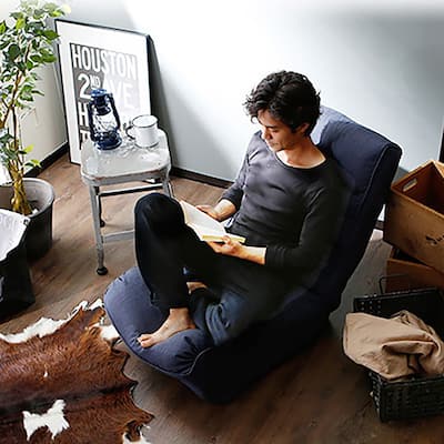 Multifunctional Floor Chair with Adjustable Back and Folding Design for Living Room or Dorm