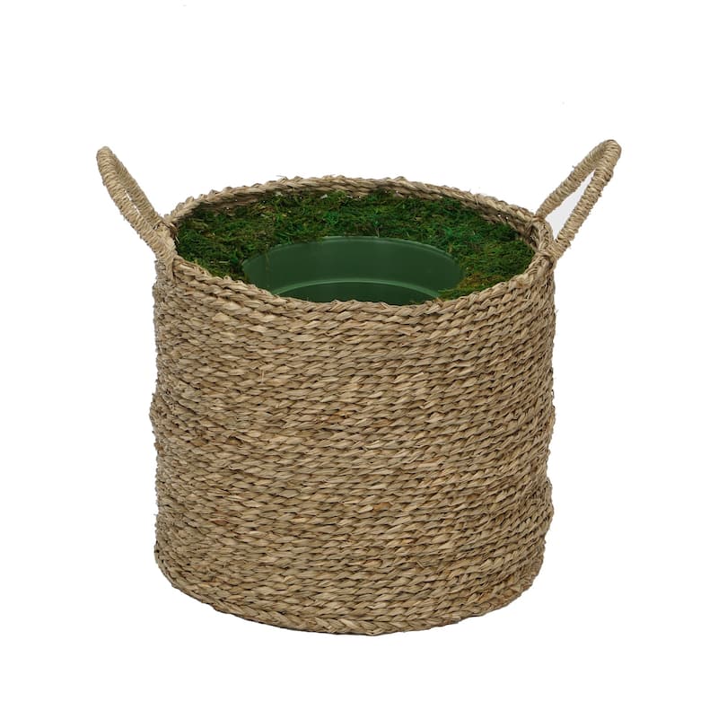 Large Seagrass Basket Planter Pot-in-a-Pot - Natural