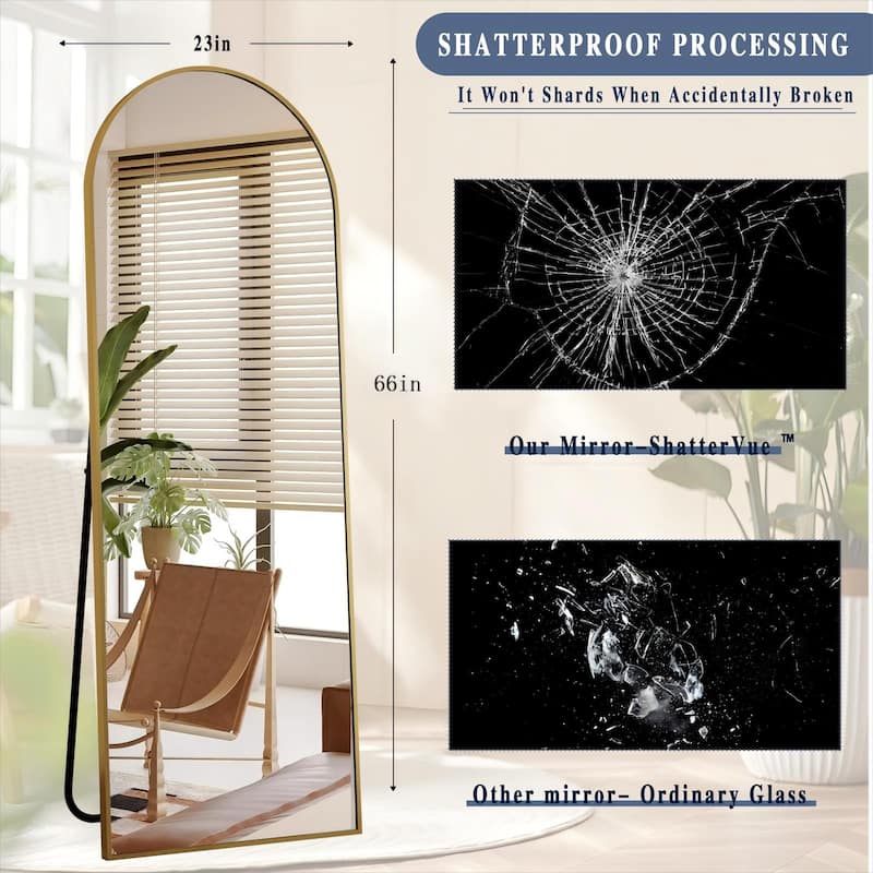 Metal Arch Full Length Mirror Floor Mirror Wall-Mounted