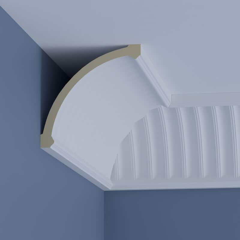 9 1/2"H x 9 1/2"P x 13 3/8"F x 47"L Esenia Crown Moulding - 1-Pack