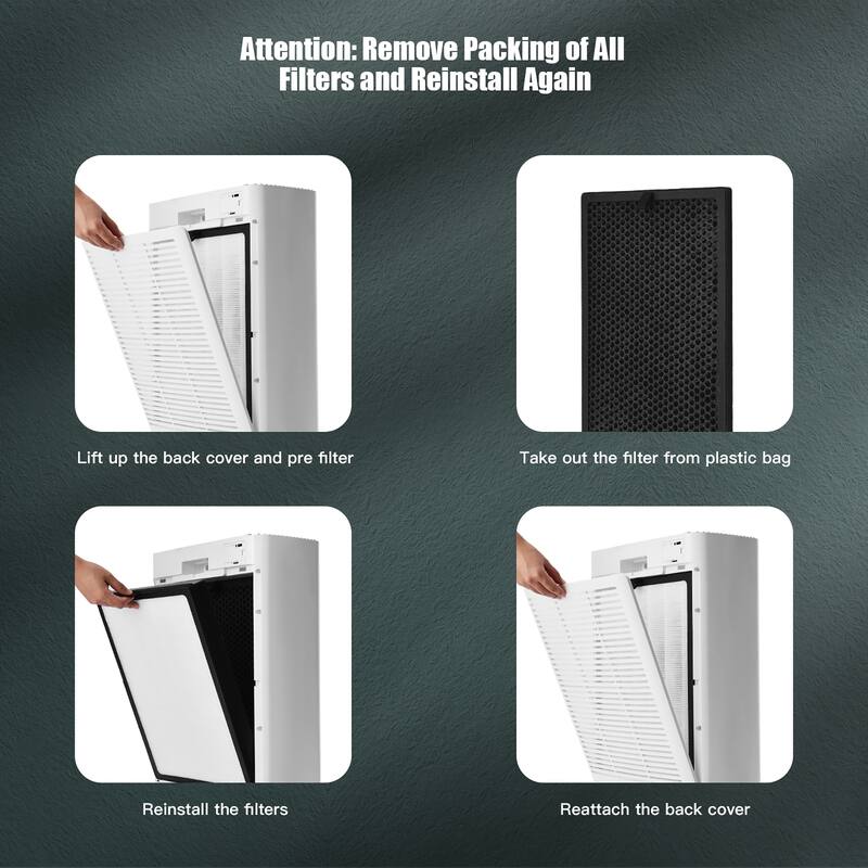 Costway Air Purifier True HEPA Filter Carbon Filter Air Cleaner Home - See Details