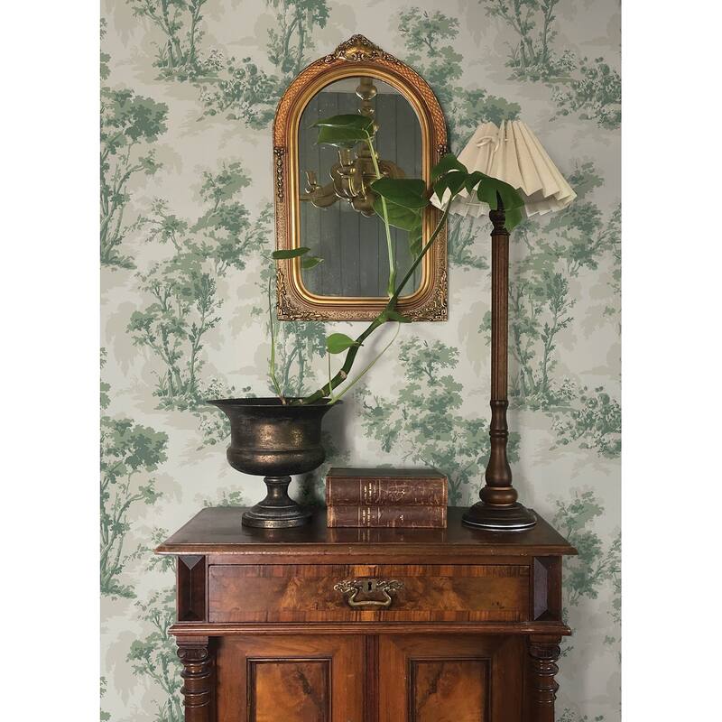 Chris Loves Julia x A-Street Prints Sainsbury Sage Forest Wallpaper