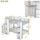 preview thumbnail 3 of 10, Metal Twin over Twin Castle-shaped Bunk Bed with Wardrobe and Multiple Storage