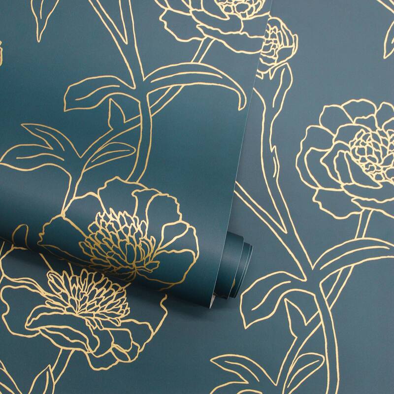 Peonies Removable Peel and Stick Wallpaper