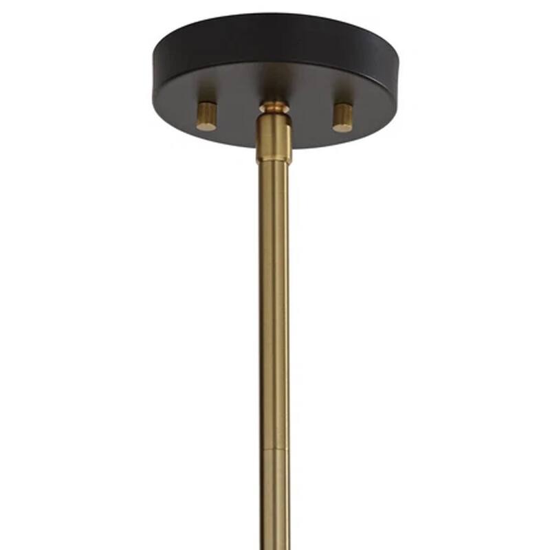 10 1/4" Wide Antique Brass and Black Mini Pendant - 10" x 12"