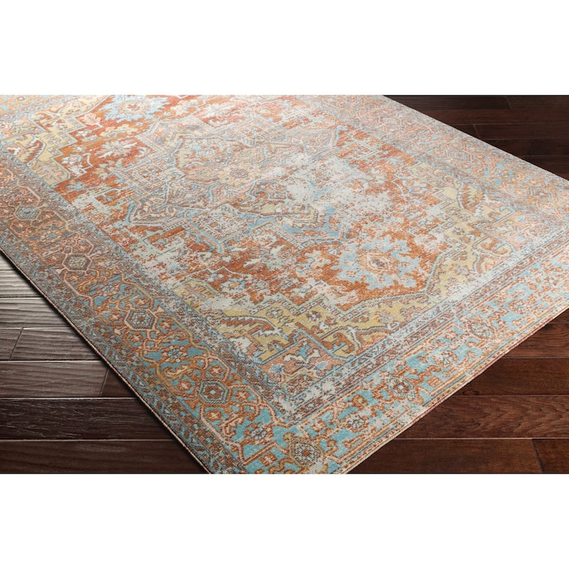 Livabliss Dellie Indoor/ Outdoor Traditional Medallion Area Rug