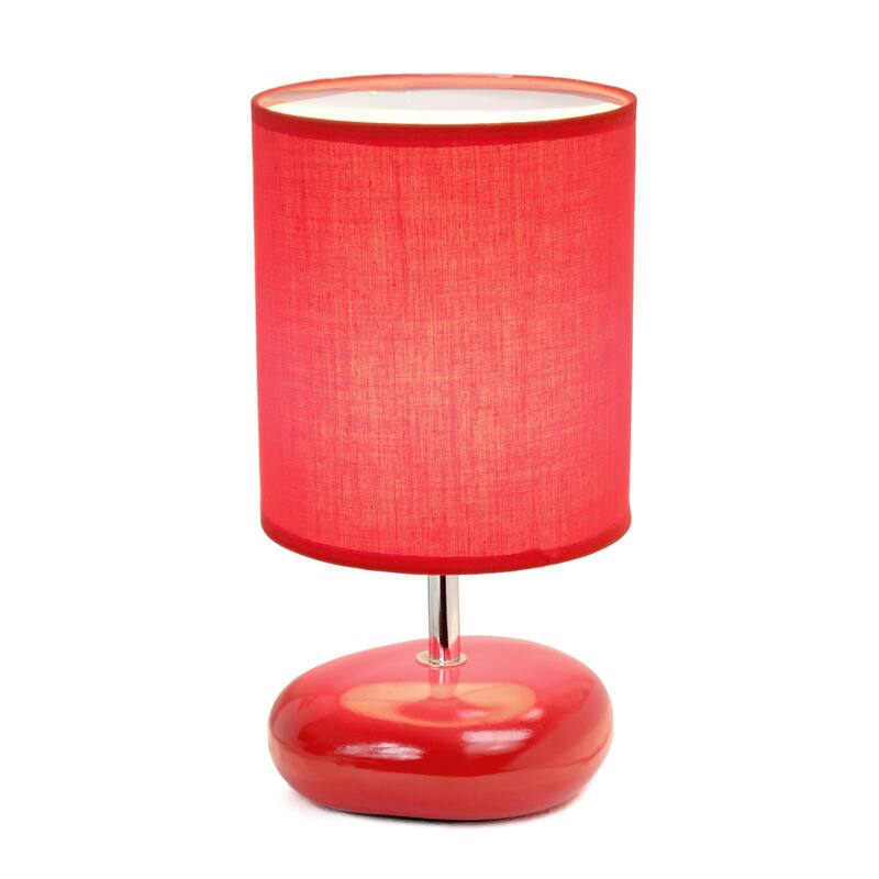 10.24 in. Red Finish Table Lamp with Red Shade, Sturdy Table Lamp for Living Rooms and Bedrooms
