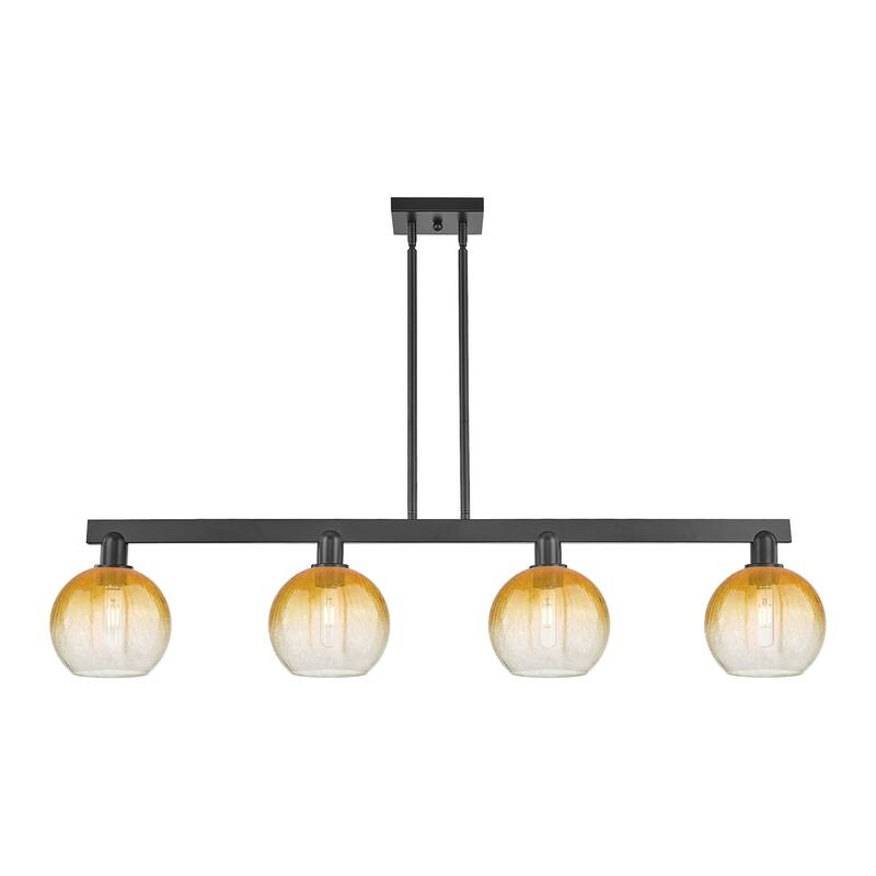 Innovations Lighting 716-4I-12-48 Brookhaven Globe Linear Brookhaven - Matte Black / Amber