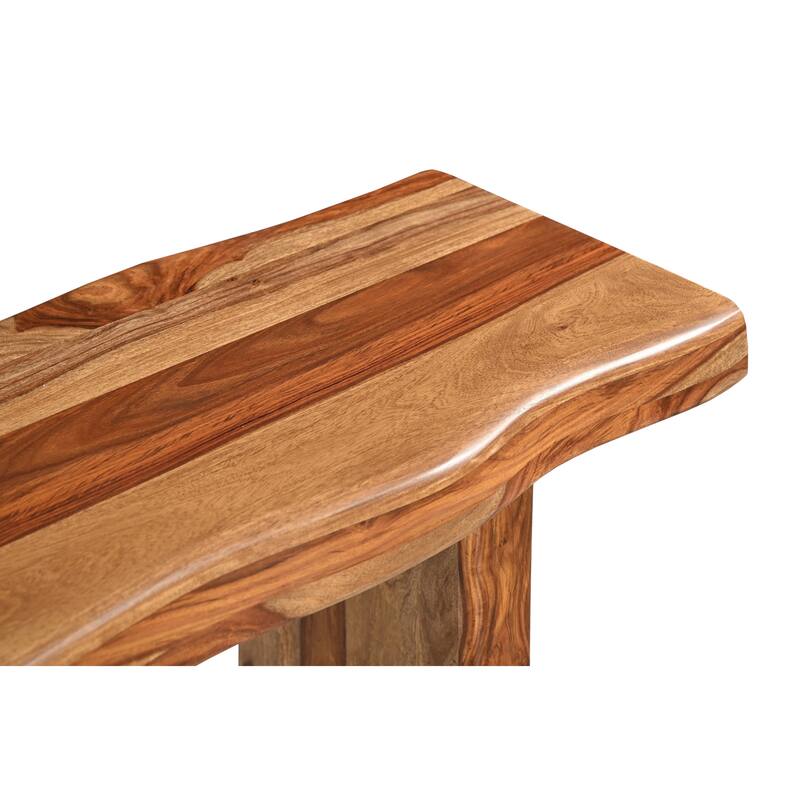 Avenue Live Edge Solid Sheesham Wood 3-Piece Living Room Table Set