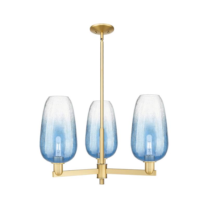 Innovations Lighting Downtown Urban - Brookhaven Flute - 3 Light 18" Stem Hung Chandelier