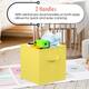 6 Pack Foldable Collapsible Storage Box Bins Shelf Basket Cube Organizer with Dual Handles -13 x 13 x 13