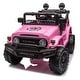 preview thumbnail 1 of 78, Kids Electric Ride-On Toyota FJ Cruiser 12V Car with Remote Control, LED Lights & Three-Point Safety Belt Pink