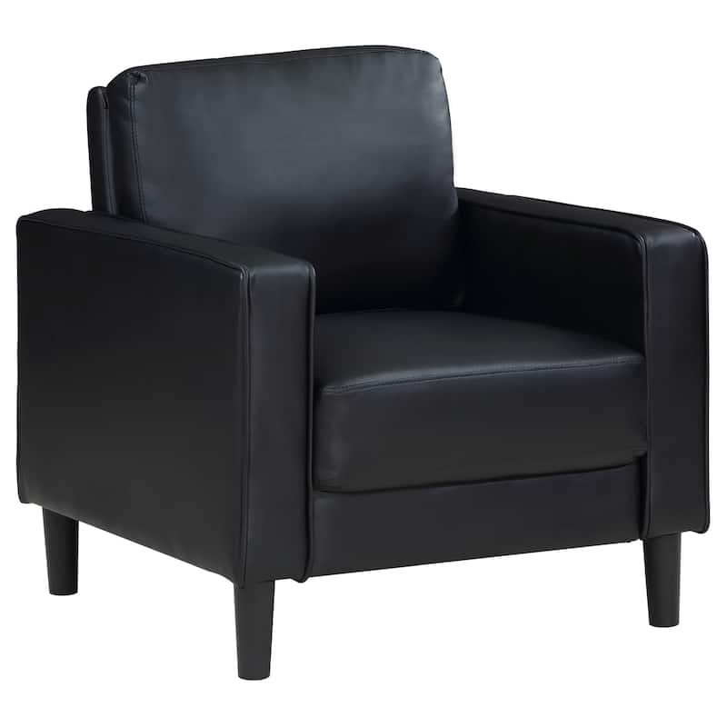 Ruth Transitional Upholstered Track Arm Accent Chair