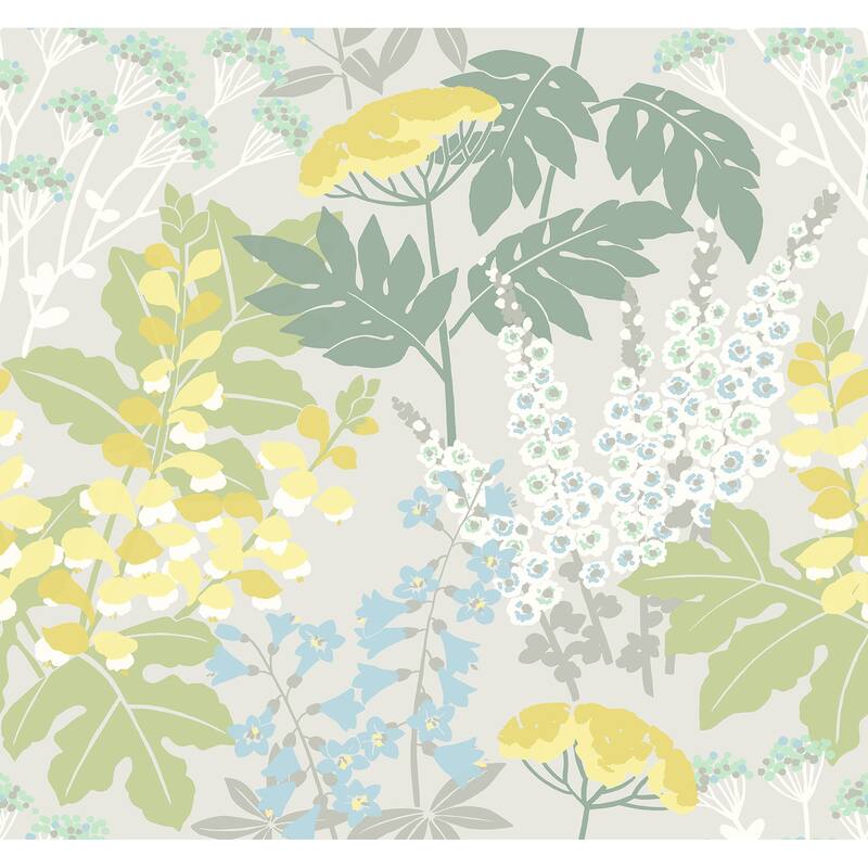 A-Street Prints Brie Pastel Forest Flowers Wallpaper
