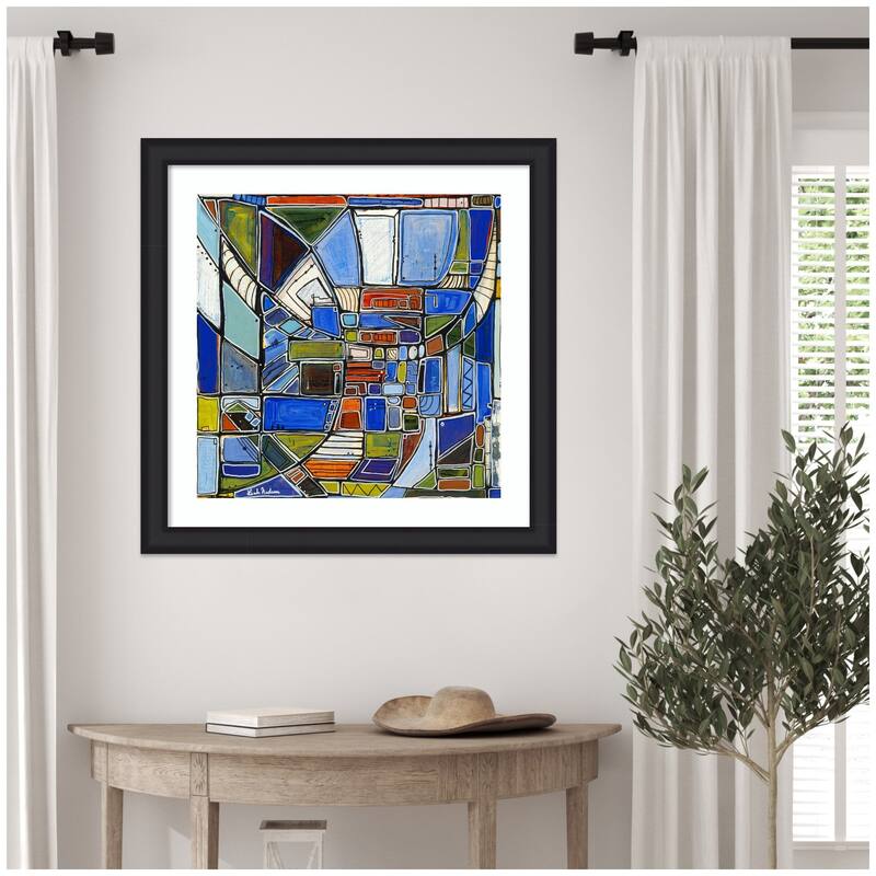 Kate and Laurel Framed Art Retro Current by Leah Nadeau
