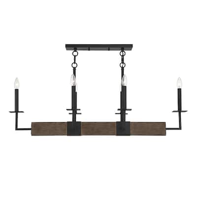 Madison Six Light Linear Chandelier Remington - Exact Size