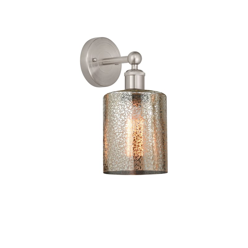 Innovations Lighting 616-1W-12-5 Cobbleskill Sconce Cobbleskill 12" - Brushed Satin Nickel / Mercury