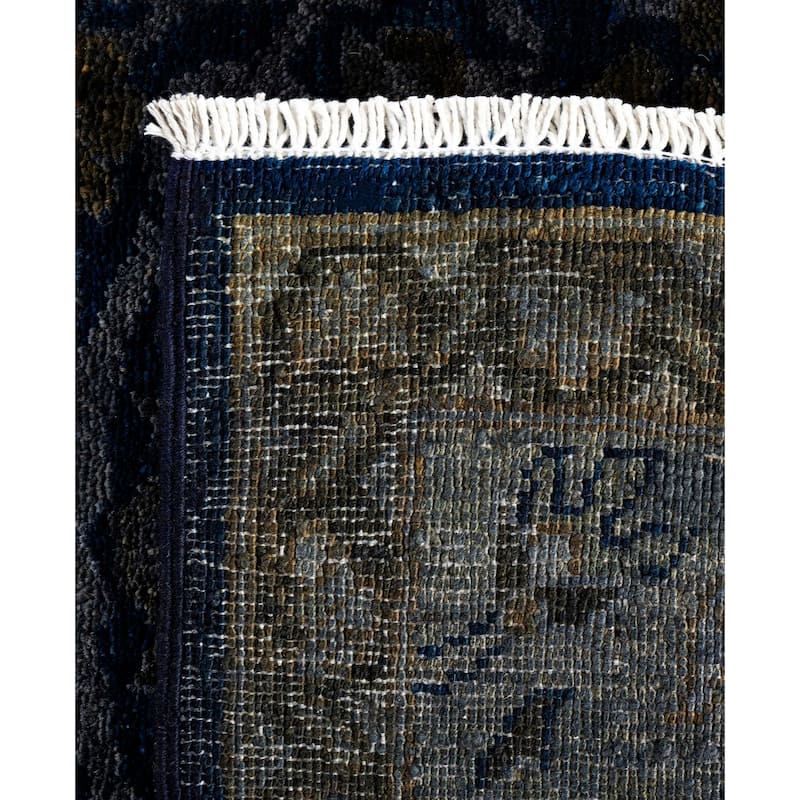 Overdyed One-of-a-Kind Hand-Knotted Area Rug - Navy - 6' 1" x 8' 10"