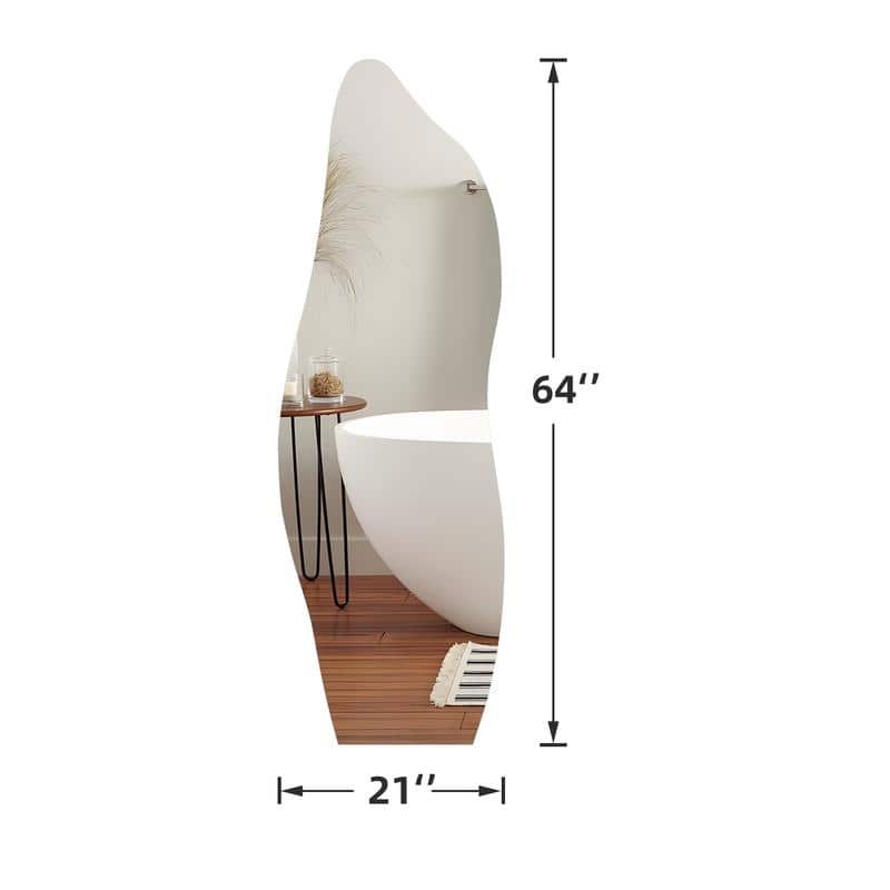 Irregular Cloud Frameless Wall Mirror Wall Mounted Modern Decorative Hanging for Bathroom Bedroom Living Room Entryway