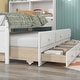 preview thumbnail 12 of 23, Twin Size Wooden Bed with Twin Trundle,Drawers, Bookcase and Headboard