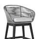 preview thumbnail 37 of 69, Tutti Frutti Solid Eucalyptus Wood and Rope Outdoor Patio Counter or Bar Height Barstool