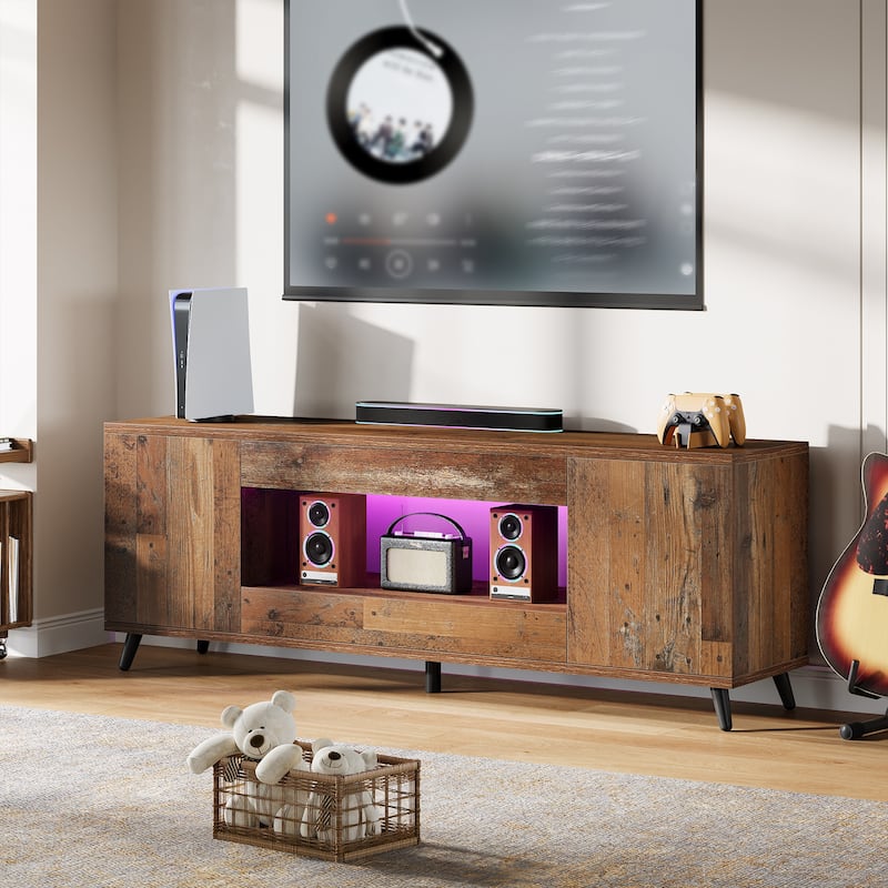 63" TV Stand for TV Up To 75'', Entertainment Center Media TV Console Cabinet