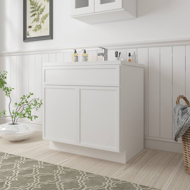 Vanity Art 30" Freestanding Single Base Storage Cabinet with Soft Close Doors