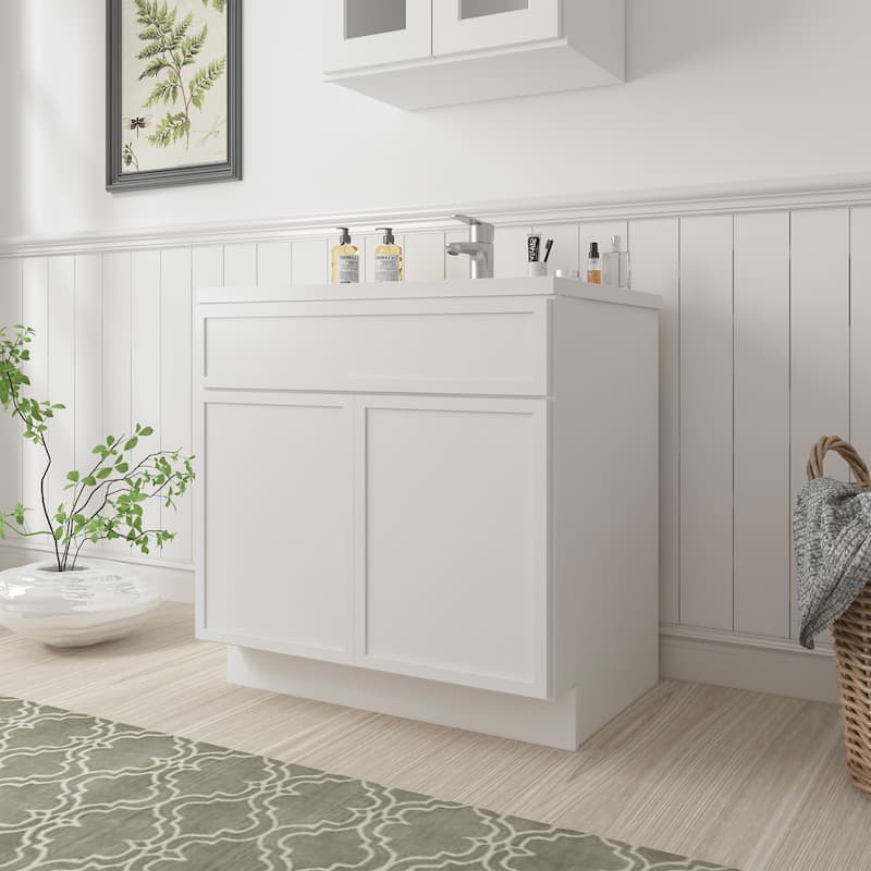 Vanity Art 36" Freestanding Single Base Storage Cabinet with Soft Close Doors