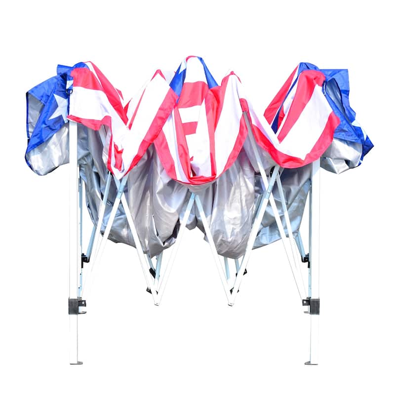 Outsunny Pop-up Canopy 10' x 10' Vendor Tent w/ Removable Mesh Walls