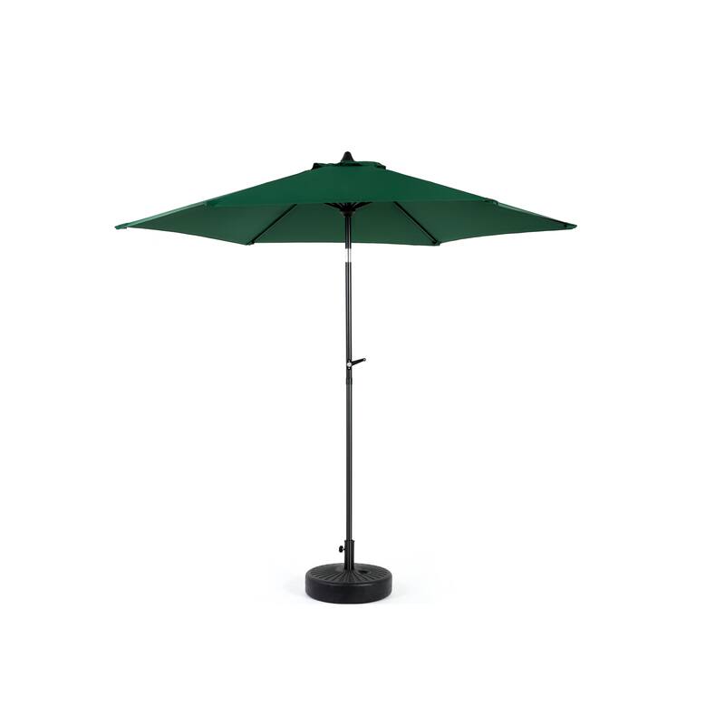 Anmytek 9FT Outdoor Patio Umbrella with Steel Frame,Market Umbrella 6 Sturdy Ribs (Base Not Included)
