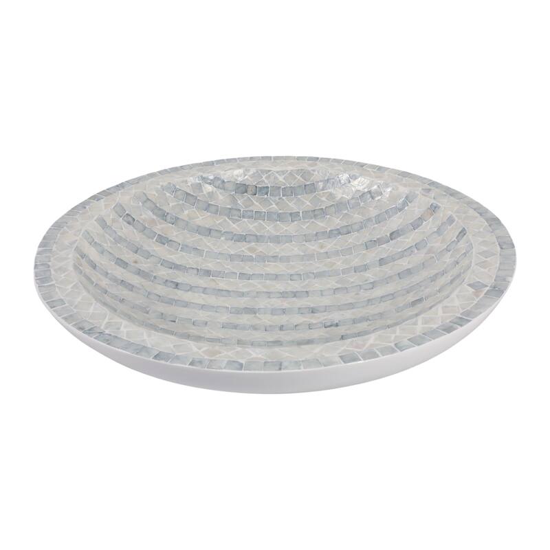 Decorative Bowl with Mosiac Inspired Finish for Home Decor - 20" - 19.75"