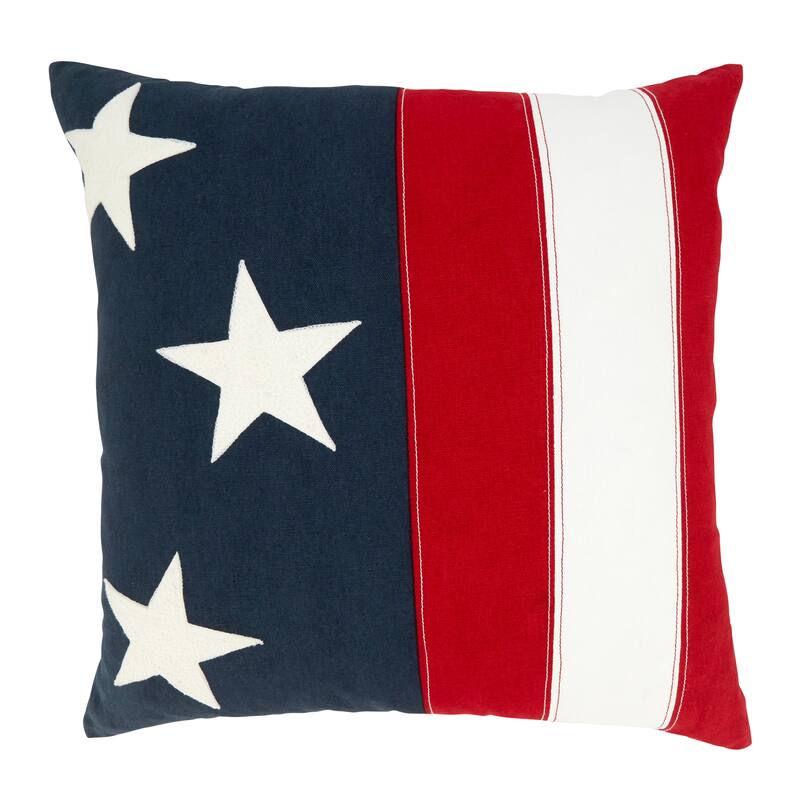Patriotic Pride Throw Pillow - 20"x20" - Polyester - Multi