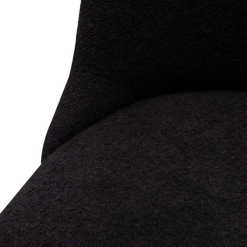 Boucle Polyester Upholstered Swivel Counter Stool - Foot Glides (Set of 3)