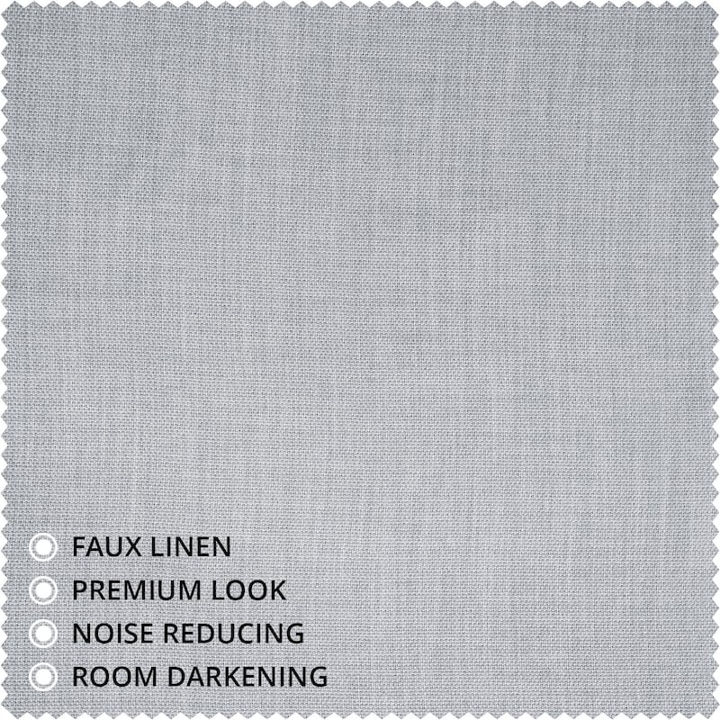 Exclusive Fabrics Grommet Textured Faux Linen Room Darkening Curtains for Bedroom & Living Room Curtains (1 Panel)