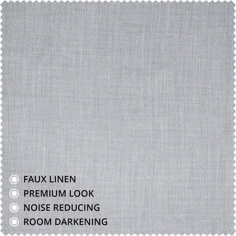 Exclusive Fabrics Textured Faux Linen Extra Wide Room Darkening Curtains for Bedroom & Living Room Curtains (1 Panel)