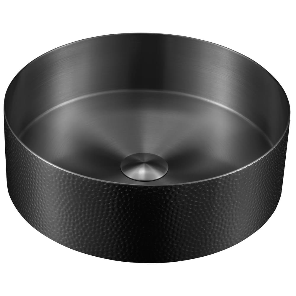 Karran USA CCV100 Cinox 15" Circular Stainless Steel Vessel Bathroom