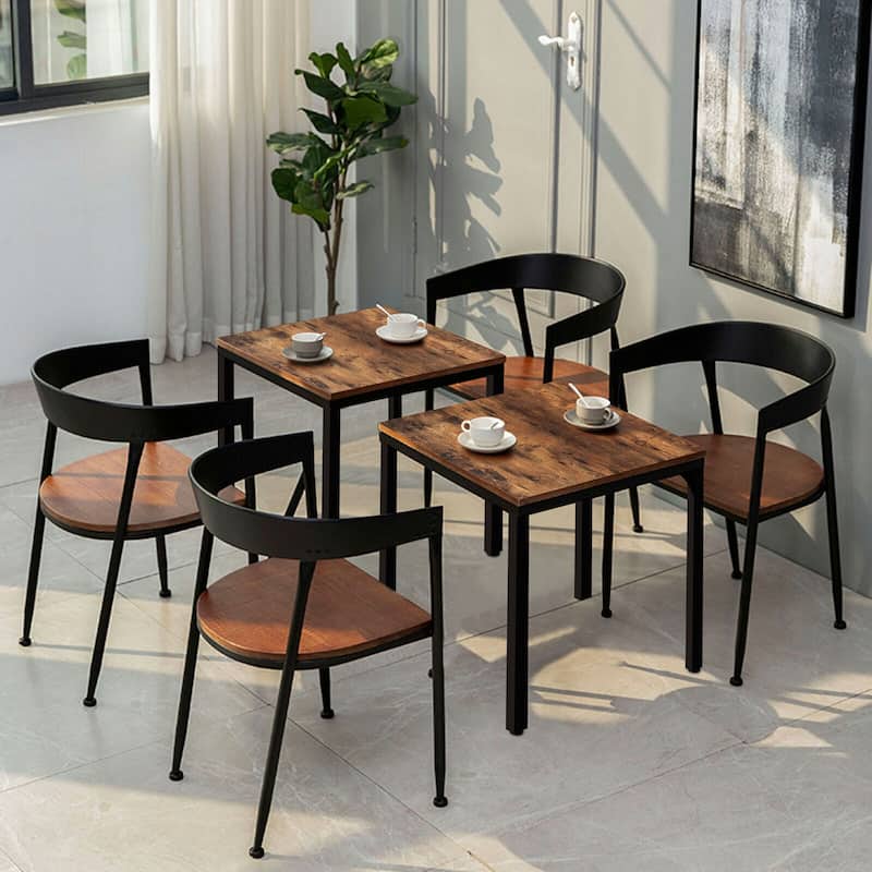 VEIKOUS 27.6''W Square Industrial Kitchen Dining Table