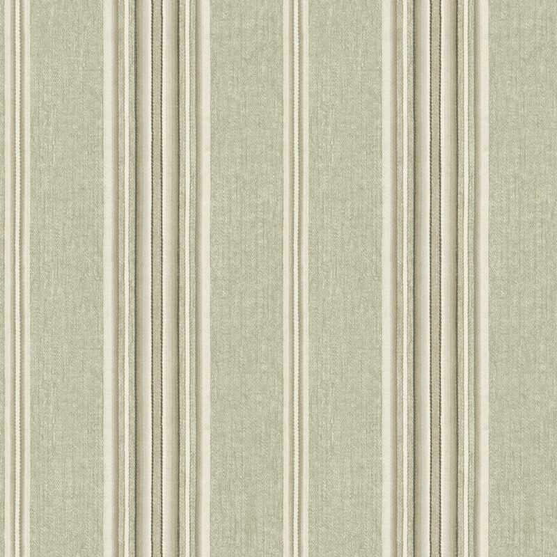 Chesapeake Calvados Moss Linen Stripe Wallpaper