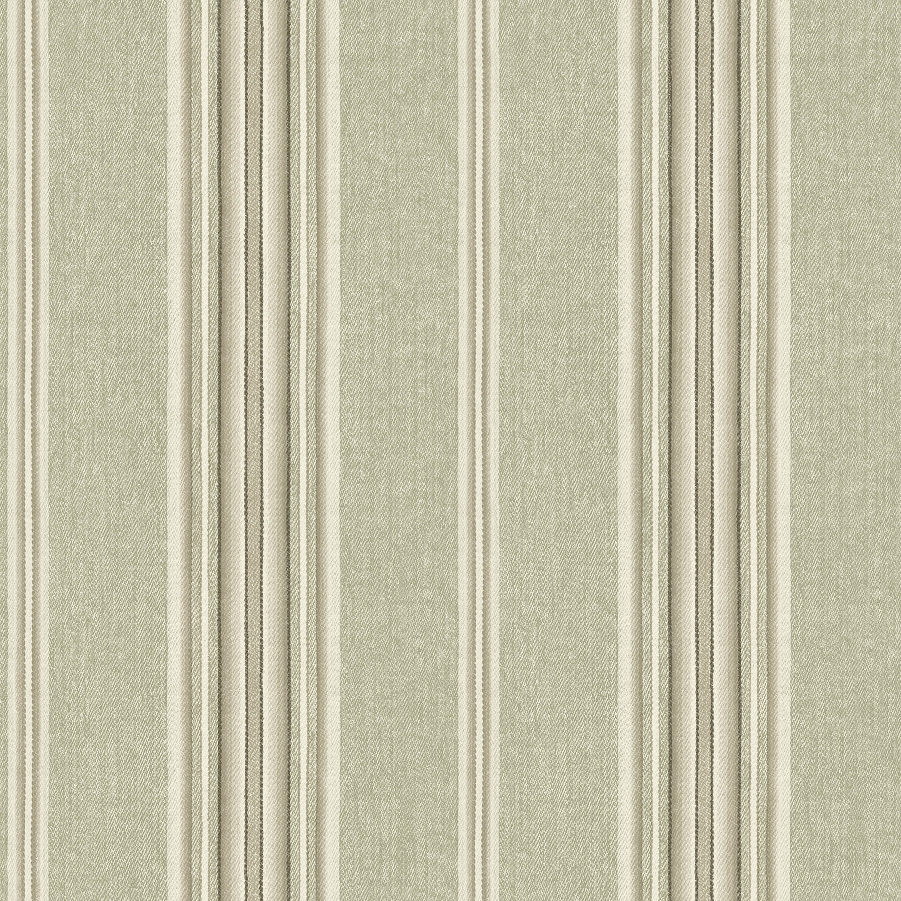 Chesapeake Calvados Moss Linen Stripe Wallpaper
