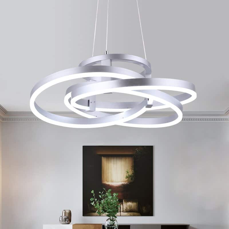 Maxax 1 - Light Statement Square/Rectangle LED Chandelier with Wrought Iron Accents
