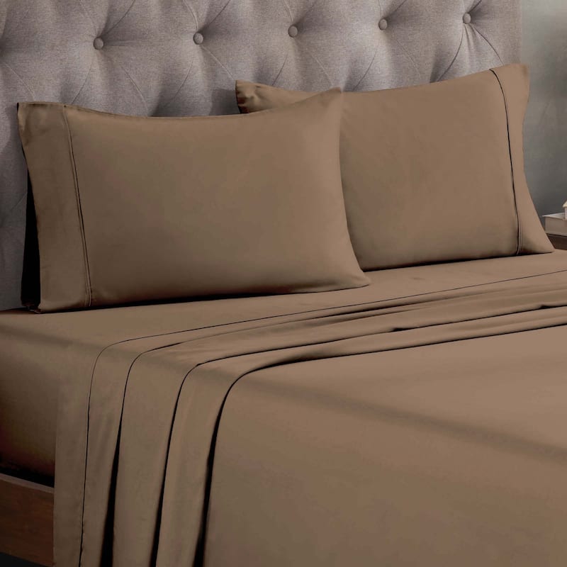 Superior Egyptian Cotton 300 Thread Count Solid Deep Pocket Sheet Set