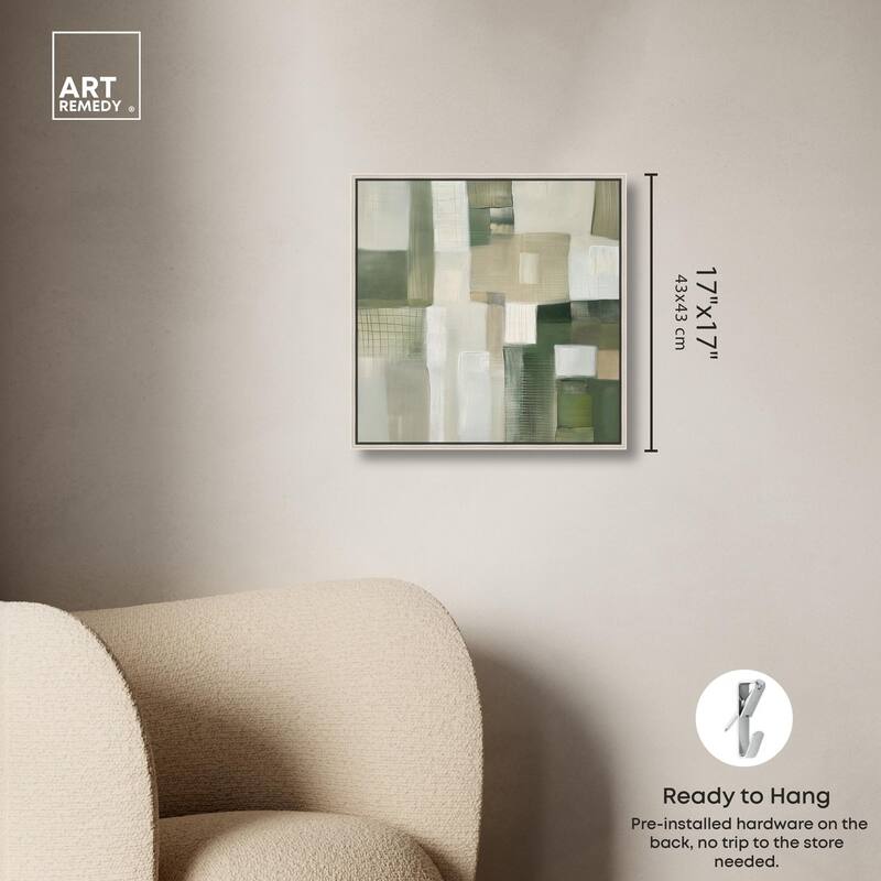 Pale Jade Green II Canvas by Art Remedy