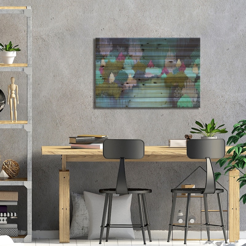 Running Wild Print On Wood by Clair Bremner - Multi-Color