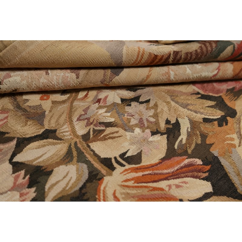 Flat-weave Pictorial Tapestries French Oriental Area Rug Wool Carpet - 3'0" x 5'2"