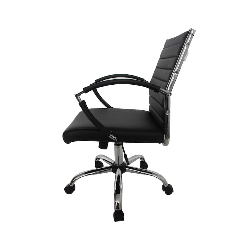 Corrigan Modern Tufted Deep Seat Faux Leather Office Chair by Furniture of America