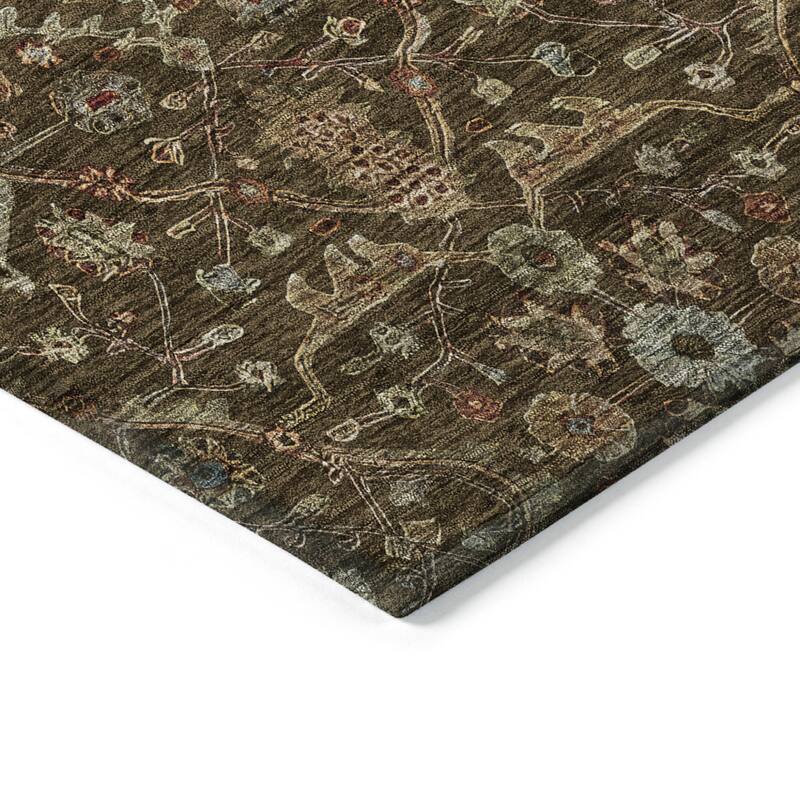 HomeRoots Floral Transitional Rectangle Outdoor Rug