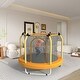 preview thumbnail 3 of 6, MERSCO 55 in. Toddlers Trampoline with Safety Enclosure Net and Basketball Hook